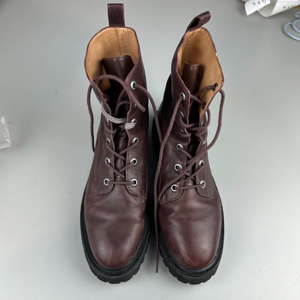 Madewell The Rayna Lace-Up Boot in Leather in Brown - Picture 4 of 9